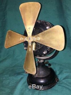 Vintage Pancake Motor General Electric brass blade Fan