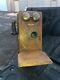 Vintage Quartersawn Oak Western Electric Antique Wall Phone, Crank Generator 20