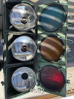 Vintage RARE General Electric Novalux GE Solid Body Traffic Signal Stop Light
