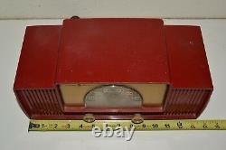 Vintage Red Mid Century General Electric Model 429 Tube DIAL BEAM Radio RARE