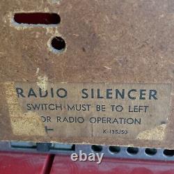 Vintage Red and White 1955 General Electric Model 471 AM Tube Radio Real Charmer