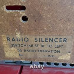 Vintage Red and White 1955 General Electric Model 471 AM Tube Radio Real Charmer