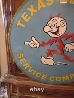 Vintage Reddy Kilowatt Porcelain Electricity Power Company Sign General Electric