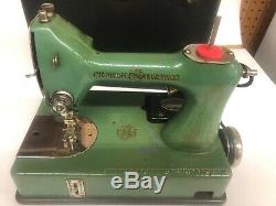 Vintage Standard Sewhandy Sewing Machine By General Electric Early Green Enamel