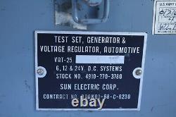 Vintage Sun Electric Corp Us Government Test Set Generator Voltage Regulator