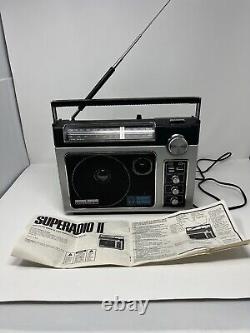 Vintage Super Radio II General Electric 7-2885F GE Long Range AM/FM Radio Tested