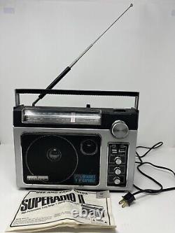 Vintage Super Radio II General Electric 7-2885F GE Long Range AM/FM Radio Tested