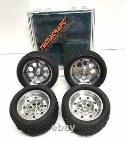 Vintage Tecnacraft RC10 Aluminum Wheels & Tires 10-08F Proline Lot 1063 1061