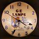 Vintage Telechron G-e General Electric Lamps Light Bulb Advertising Clock Sign