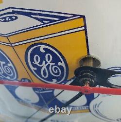 Vintage Telechron G-E General Electric Lamps Light Bulb Advertising Clock Sign