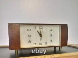Vintage Telechron GE Electric TV Clock Mid Century Danish Modern MCM Working