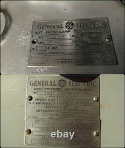 Vintage U. S. N WW2 General Electric High Powered Searchlight