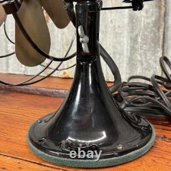 Vintage WORKING 13 General Electric FAN Oscillating 3 Speed Brass Blade Cage