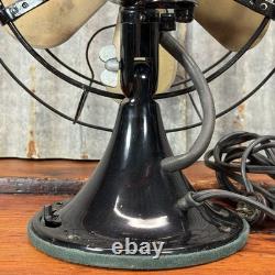 Vintage WORKING 13 General Electric FAN Oscillating 3 Speed Brass Blade Cage