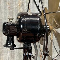 Vintage WORKING 13 General Electric FAN Oscillating 3 Speed Brass Blade Cage
