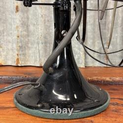 Vintage WORKING 13 General Electric FAN Oscillating 3 Speed Brass Blade Cage