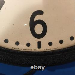 Vintage WORKING General Electric 14.5 Inch School House Wall Clock Glass