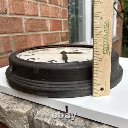 Vintage WORKING General Electric 17.5 School House Wall Clock No Glass As Is