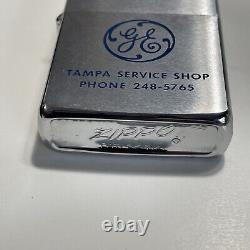 Vintage Zippo Lighter Unfired 1962 General Electric Tampa Service Shop In Box
