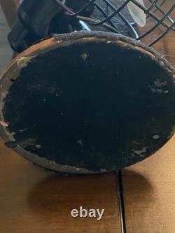 Vintage ca. 1940 GE No. 49X723 Quiet Blade Oscillating 10 Desk Fan Working
