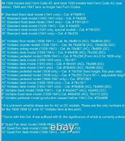 Vintage ca. 1940 GE No. 49X723 Quiet Blade Oscillating 10 Desk Fan Working