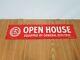 Vintage General Electric Open House Metal Sign Stout Sign Co Advertising Graphic