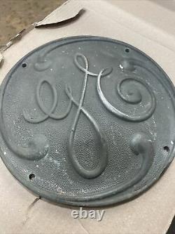 Vintage general electric sign bronze/aluminum collector generator cover 12