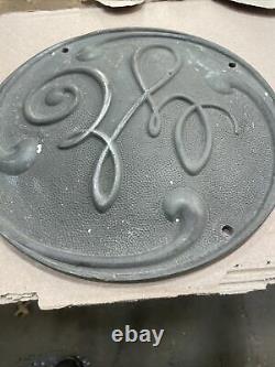 Vintage general electric sign bronze/aluminum collector generator cover 12
