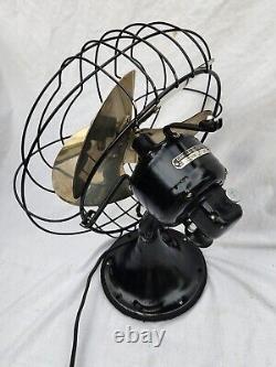 Vtg 1934 4 Blade General Electric Co. 49X491 Oscillating 3 Speed 12 Fan Nice