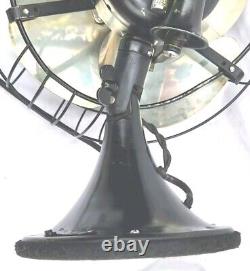 Vtg 1934 4 Blade General Electric Co. 49X491 Oscillating 3 Speed 12 Fan Nice