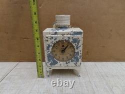 Vtg Antique General Electric Telechron Cast Metal Refrigerator Clock Monitor Top