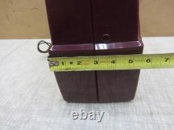 Vtg Burgundy Maroon Bakelite Ge Model 610 Vacuum Tube Type Am Radio Portable