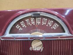Vtg Burgundy Maroon Bakelite Ge Model 610 Vacuum Tube Type Am Radio Portable