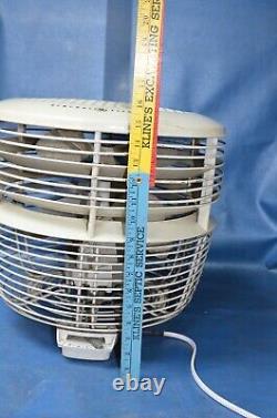 Vtg GE General Electric Hassock Updraft Room Fan 3 Speed 16 Tested New Cord MCM