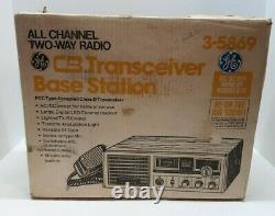Vtg. General Electric CB Transceiver Base Station Model 3-5869A Two-Way Radio