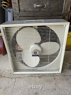 Vtg General Electric GE 3 Speed Electric Industrial Box Fan Working 22