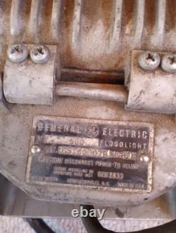 Vtg General Electric GE 500 Heavy Duty Spot Flood Light Industrial Sign Fixture