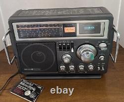 Vtg General Electric Model 7-2990A Portable 6 Band Shortwave SW Radio With Tag