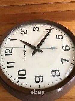 Vtg General Electric SCHOOL Wall CLOCK Model 2012 GE Made In USA