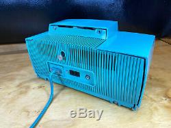 Vtg General Electric Turquoise Blue Radio 1958 Alarm Clock 50s