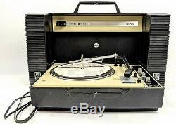 Vtg General Electric Wildcat Portable Solid State Stereo Record Player WORKING