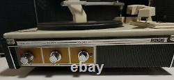 Vtg MUSTANG 200 General Electric suitcase record player PORTABLE WORKS