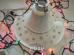 Vtg Mid Century Musical Rotating Revolving Christmas Tree Stand General Electric