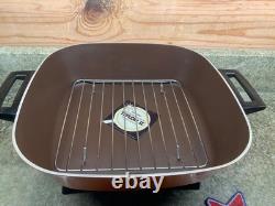 Vtg ORANGE GE Deluxe Dutch Skillet General Electric SK29FT 1970s New Open Box