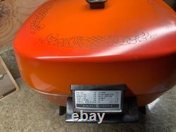 Vtg ORANGE GE Deluxe Dutch Skillet General Electric SK29FT 1970s New Open Box