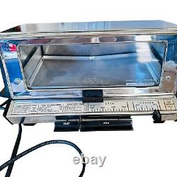 Vtg chrome General Electric Toast-R-Oven Model T93 GE Toaster Oven