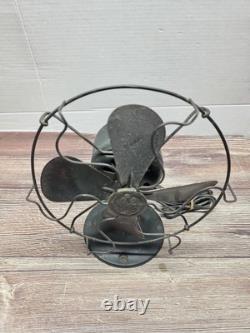 -WORKS- 1930 27X840 Vintage GE General Electric Metal Desk Fan Desktop