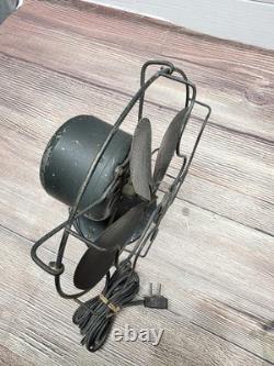 -WORKS- 1930 27X840 Vintage GE General Electric Metal Desk Fan Desktop