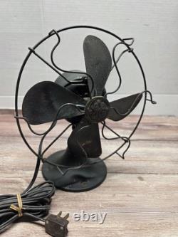 -WORKS- 1930 27X840 Vintage GE General Electric Metal Desk Fan Desktop
