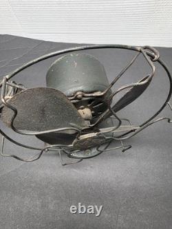 -WORKS- 1930 27X840 Vintage GE General Electric Metal Desk Fan Desktop
